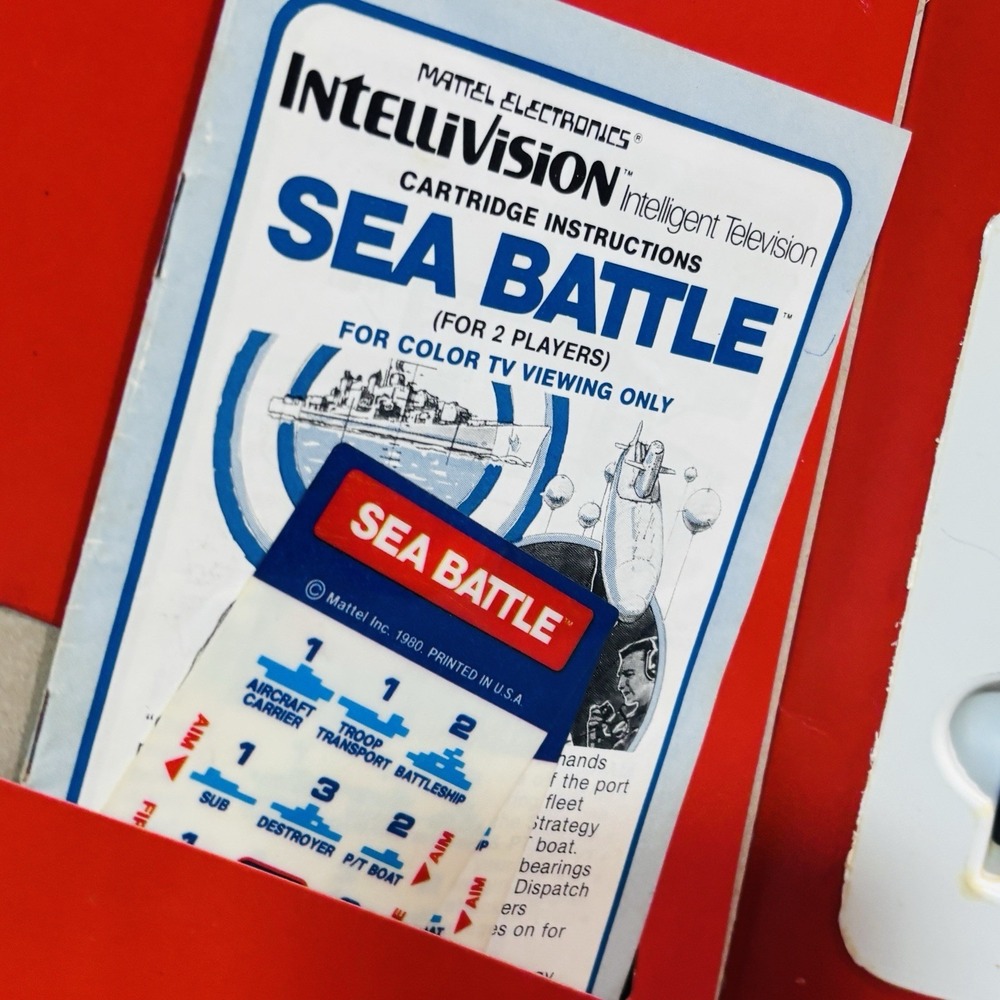 Mattel Intellivision Sea Battle Game, complete in box, 1980 Vintage Video Game - Picture 8 of 8